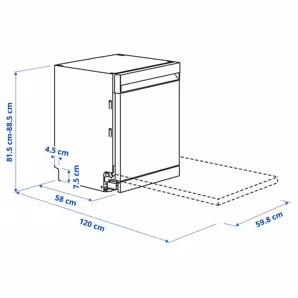 SÖDERBODA СЁДЕРБУДА Встраиваемая посудомоечная машина - IKEA 500 цвет нержавеющей стали 60 см - фото 8