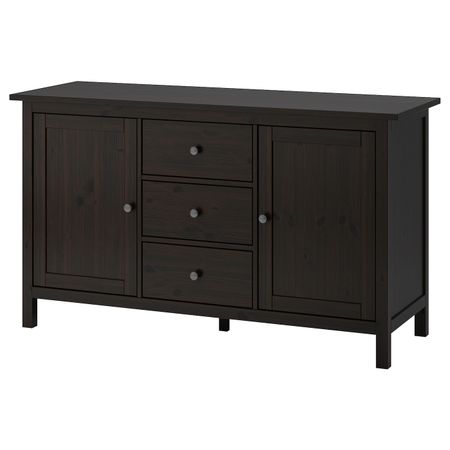 Сервант, черно-коричневый 157x88 см IKEA HEMNES ХЕМНЭС 303.842.71