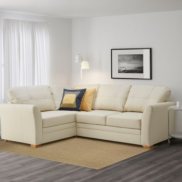 Угловой диван-кровать c модулем для хран, лев, Глосе/Бумстад бежевый IKEA GESSBERG ГЕССБЕРГ 803.777.44 - фото 2