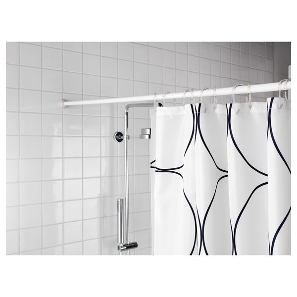 Штора для ванной УДГРУНД, белый/черный (180x200 см) - фото 2