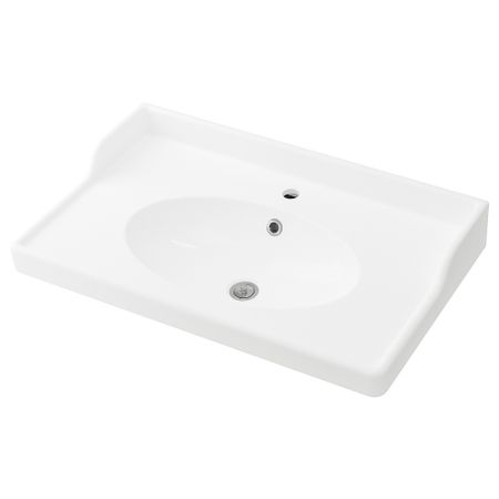 Одинарная раковина, 82x49x6 см, белый IKEA RÄTTVIKEN РЭТТВИКЕН 102.165.75