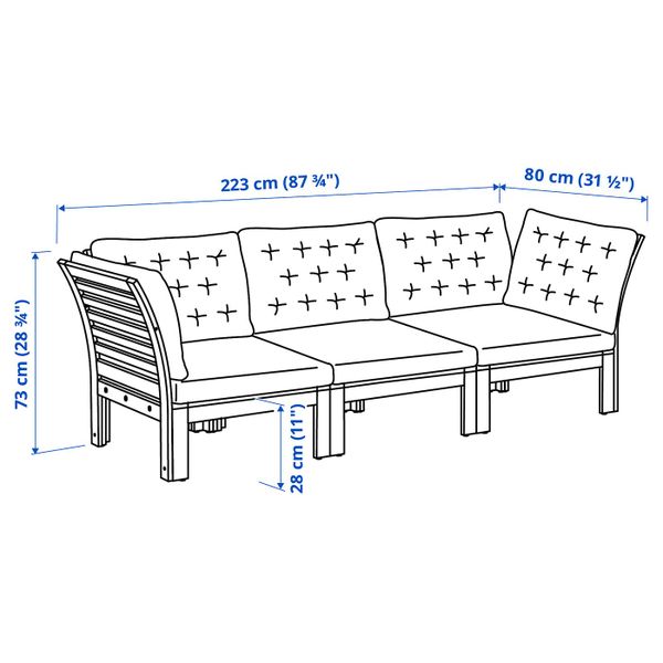 IKEA в интерьере - схема-чертеж с размерами