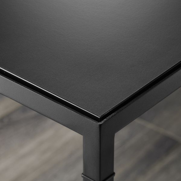 Журнальный стол/2-сторон столешница, черный/бежевый, 75x60x50 см IKEA НИБОДА 603.479.32 - фото 4