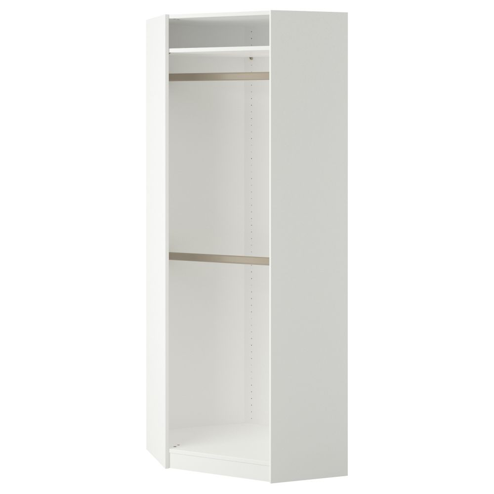 Гардероб угловой ПАКС, белый, Бальстад белый - схема-чертеж с размерами