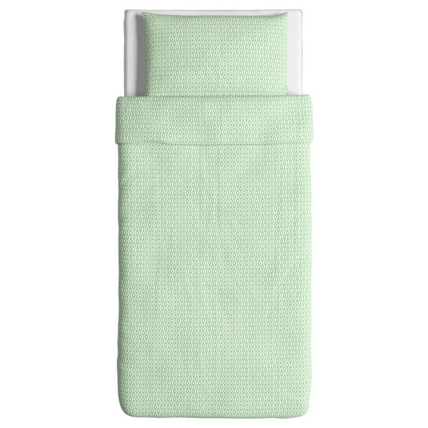 Пододеяльник и 1 наволочка РЁДВЕД, белый, зеленый - фото 4