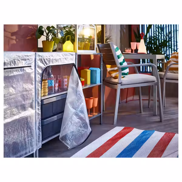 HYLLIS Стеллаж с чехлами - прозрачный 180x27x74 см - фото 5