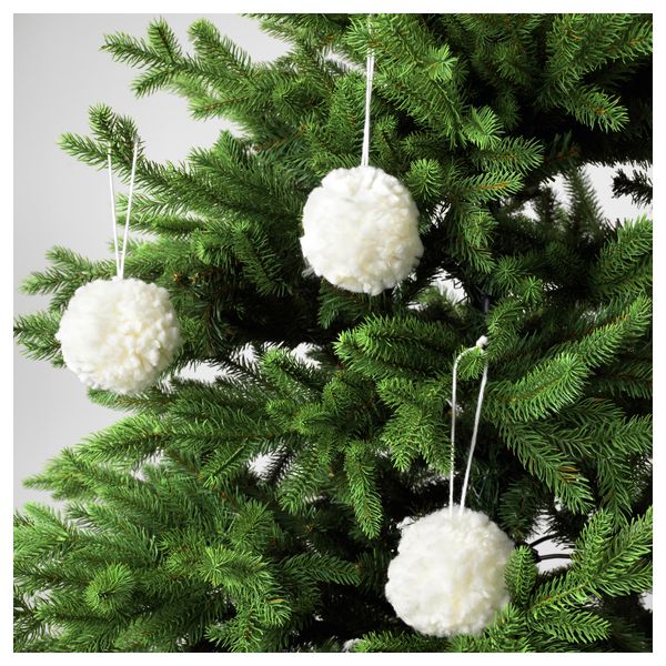 Украшение подвесное ВИНТЕР 2016, шар, белый - схема-чертеж с размерами