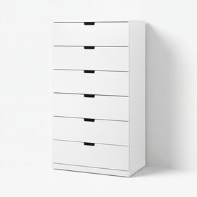 NORDLI Комод с 6 ящиками - белый 80x145 см
