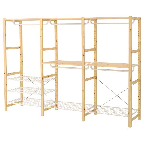 Стеллаж с полками/штангами, сосна 259x50x179 см IKEA IVAR ИВАР 292.880.20 - фото 1