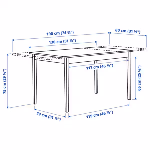 NÄSINGE НЭСИНГЕ / NORDVIKEN Стол и 4 стула - фото 4