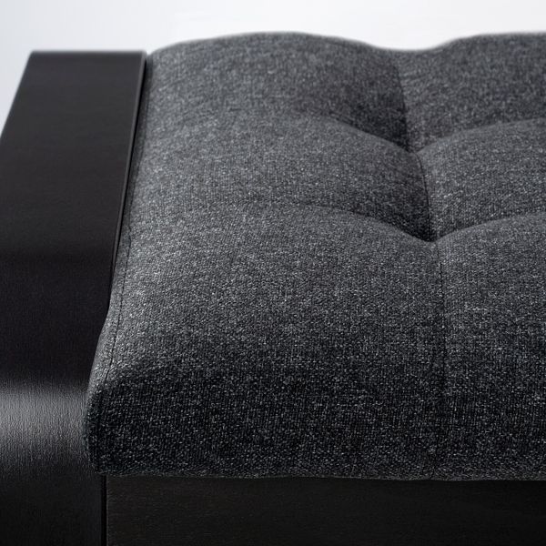 Табурет для ног, черно-коричневый/Гуннаред темно-серый IKEA POÄNG ПОЭНГ 394.372.27 - фото 2