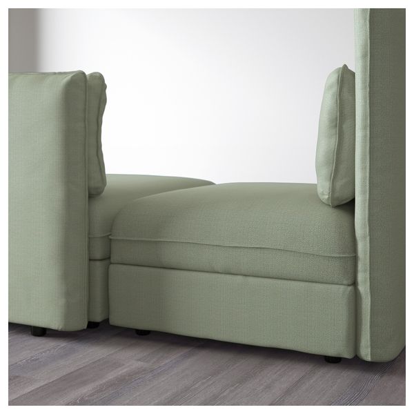 3-местный диван ВАЛЛЕНТУНА, Хилларед зеленый - схема-чертеж с размерами