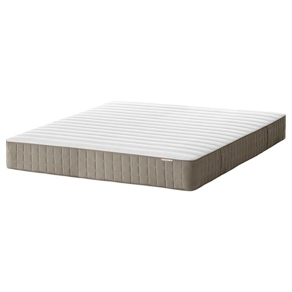 Матрас с пружинами карманного типа, жесткий/темно-бежевый 160x200 см IKEA HAVÖYSUND ХАВЁЙСУНД 603.931.94 - фото 2