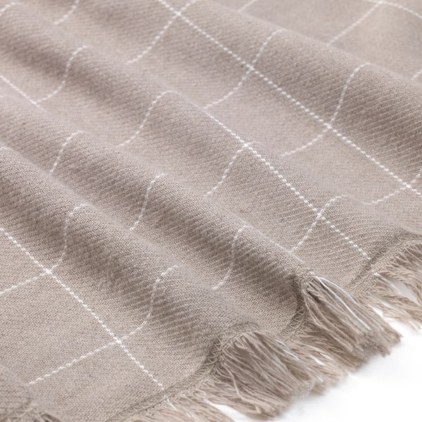 Плед, бежевый 110x170 см IKEA VÅRKRAGE ВОРКРАГЕ 004.278.42 - фото 2