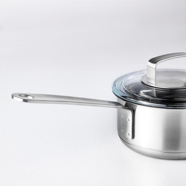 Ковш с крышкой, нержавеющая сталь/стекло 1 л IKEA IKEA 365+ ИКЕА/365+ 403.734.65 - фото 3