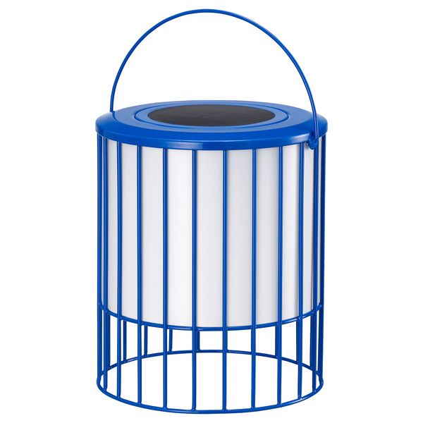 Лампа настольная, на солнечной батарее, синий, 15 см IKEA SOLVINDEN 205.939.77 - фото 1