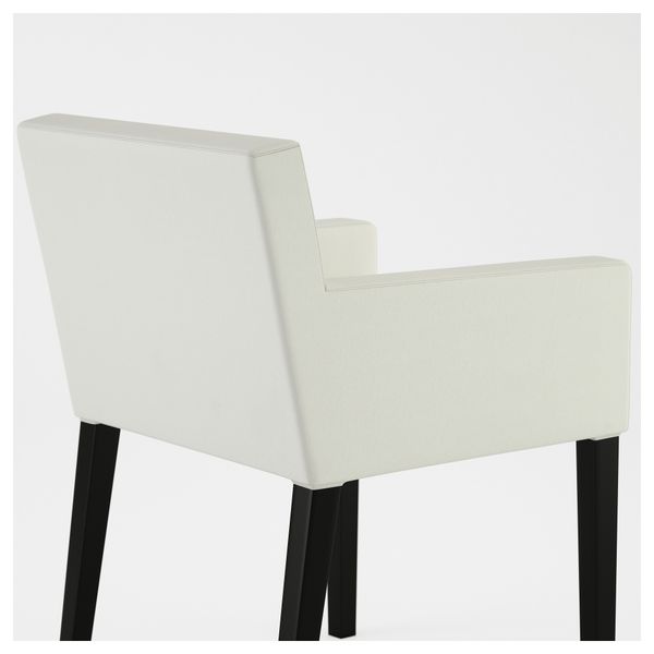 Легкое кресло НИЛЬС, черный, Блекинге белый - фото 4