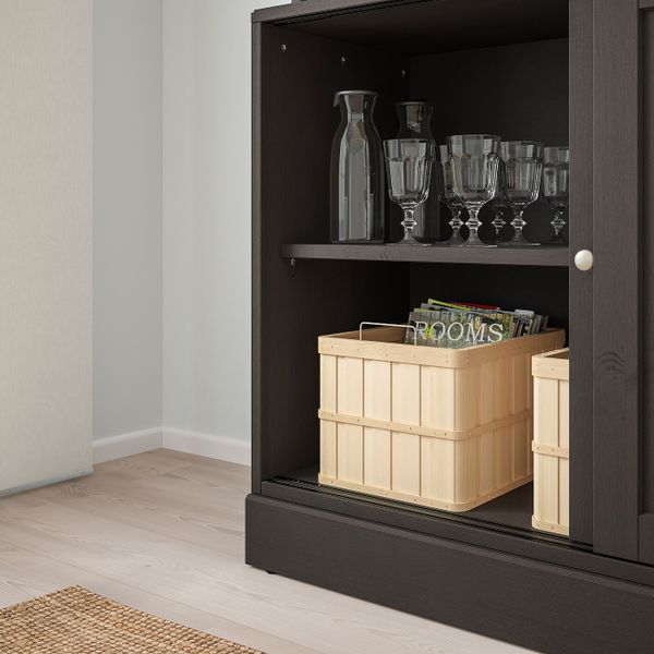 Комбинация с раздвижными дверьми, темно-коричневый 121x47x212 см IKEA HAVSTA ХАВСТА 592.659.13 - фото 4