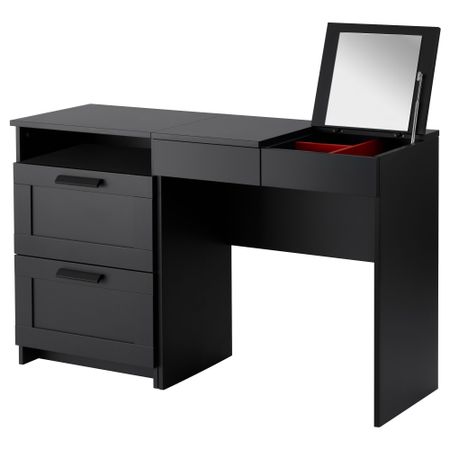 Туалетный столик + комод с 2 ящиками БРИМНЭС, черный