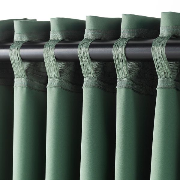 Гардины, блокирующие свет, 2 шт., зеленый 145x300 см IKEA MAJGULL МАЙГУЛЛ 804.178.01 - фото 3