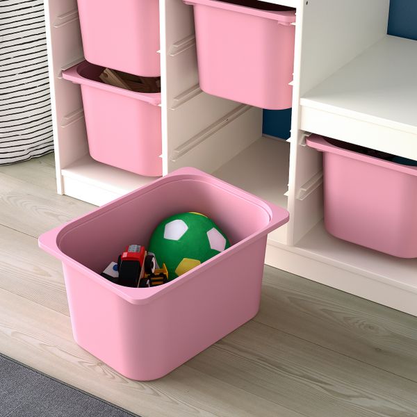 Комбинация для хранения, белый/розовый 99x44x94 см IKEA TROFAST ТРУФАСТ 693.355.38 - схема-чертеж с размерами