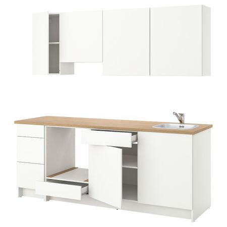 Кухня, белый 220x61x220 см IKEA KNOXHULT КНОКСХУЛЬТ 791.841.76