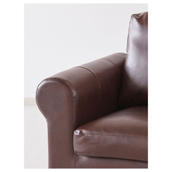 Кресло ФИКСХУЛЬТ, Раггиг темно-коричневый, под мрамор - фото 4