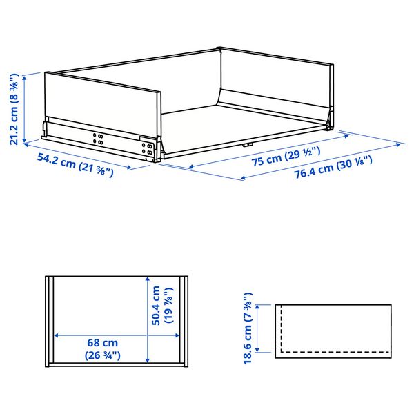 IKEA, дополнительный ракурс - схема-чертеж с размерами