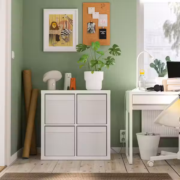 DRÖNA Коробка - белый 33x38x33 см - схема-чертеж с размерами