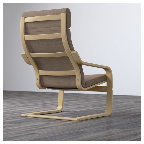 Кресло ПОЭНГ, березовый шпон, Исунда коричневый - фото 3