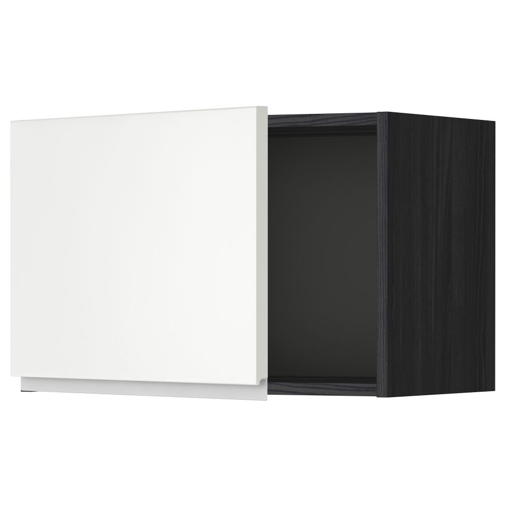 Шкаф навесной МЕТОД, черный, Нодста белый - схема-чертеж с размерами