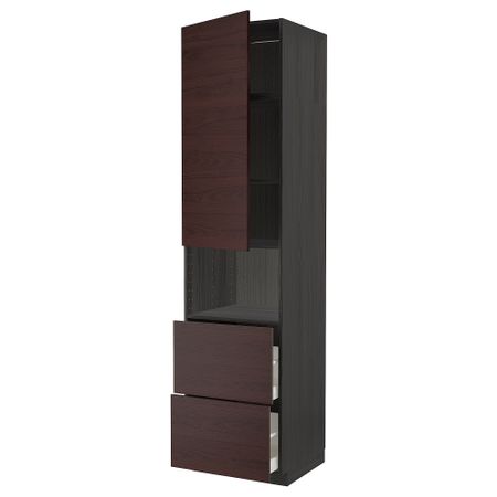 Высокий шкаф для СВЧ, дверца,2ящика IKEA METOD МЕТОД, MAXIMERA МАКСИМЕРА 394.684.07