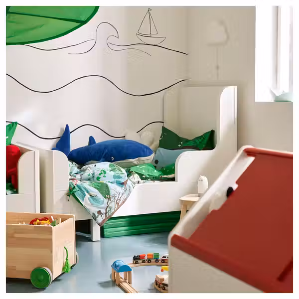 VITBJÖRN ВИТБЬЁРН Модуль для хранения с ящиком - белый/красный 80x55x78 см - фото 7