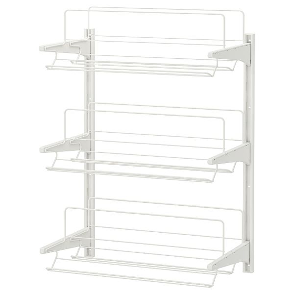 Настенная шина , модуль для/обуви, белый 65x40x84 см IKEA АЛЬГОТ 192.304.35 - схема-чертеж с размерами