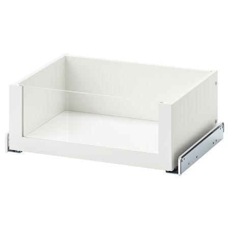 Ящик со стеклянной фронтальной панелью, белый 50x35 см IKEA KOMPLEMENT КОМПЛИМЕНТ 504.340.10