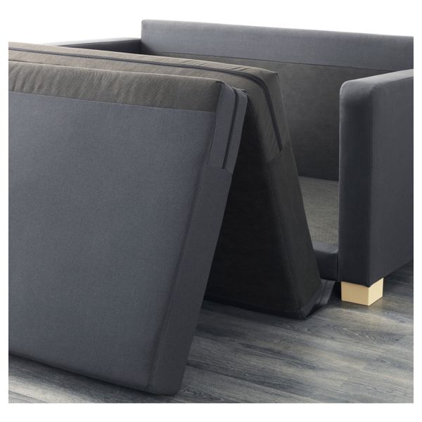 Диван-кровать 2-местная СОЛЬСТА, Ранста Норсбру темно-серый - фото 3