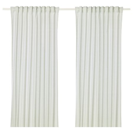 Гардины, 2 шт., светло-зеленый 145x300 см IKEA HANNALILL ХАННАЛИЛЛ 904.173.15