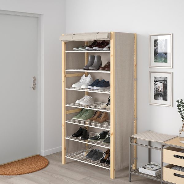 Стеллаж с чехлом 89x50x179 см IKEA IVAR ИВАР 892.879.99 - фото 1