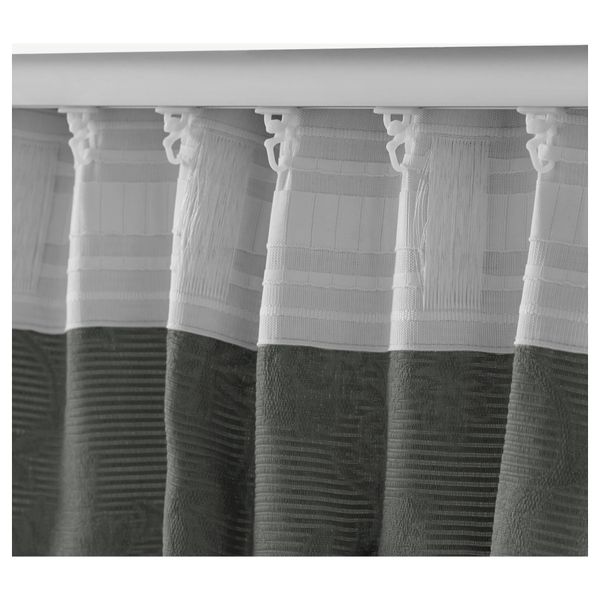 Гардины с прихватом, 1 пара БЛЕКВИВА, серый (145x300 см) - фото 4