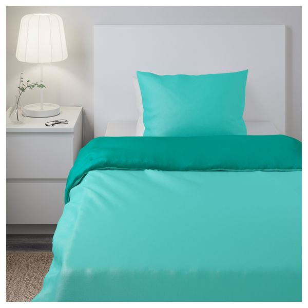 Пододеяльник и 1 наволочка СОММАР 2017, бирюзовый, темная бирюза (150x200/50x70 см) - фото 4