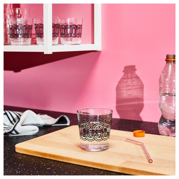 Стакан, прозрачное стекло с рисунком, черный, 30 сл IKEA SÖTRÖNN 405.711.06 - схема-чертеж с размерами