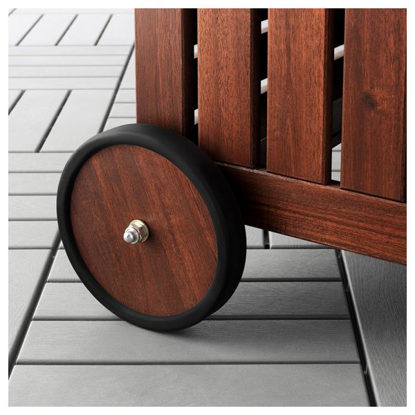 Садовая скамья с ящиком ЭПЛАРО, коричневая морилка коричневый (128x57 см) - фото 6