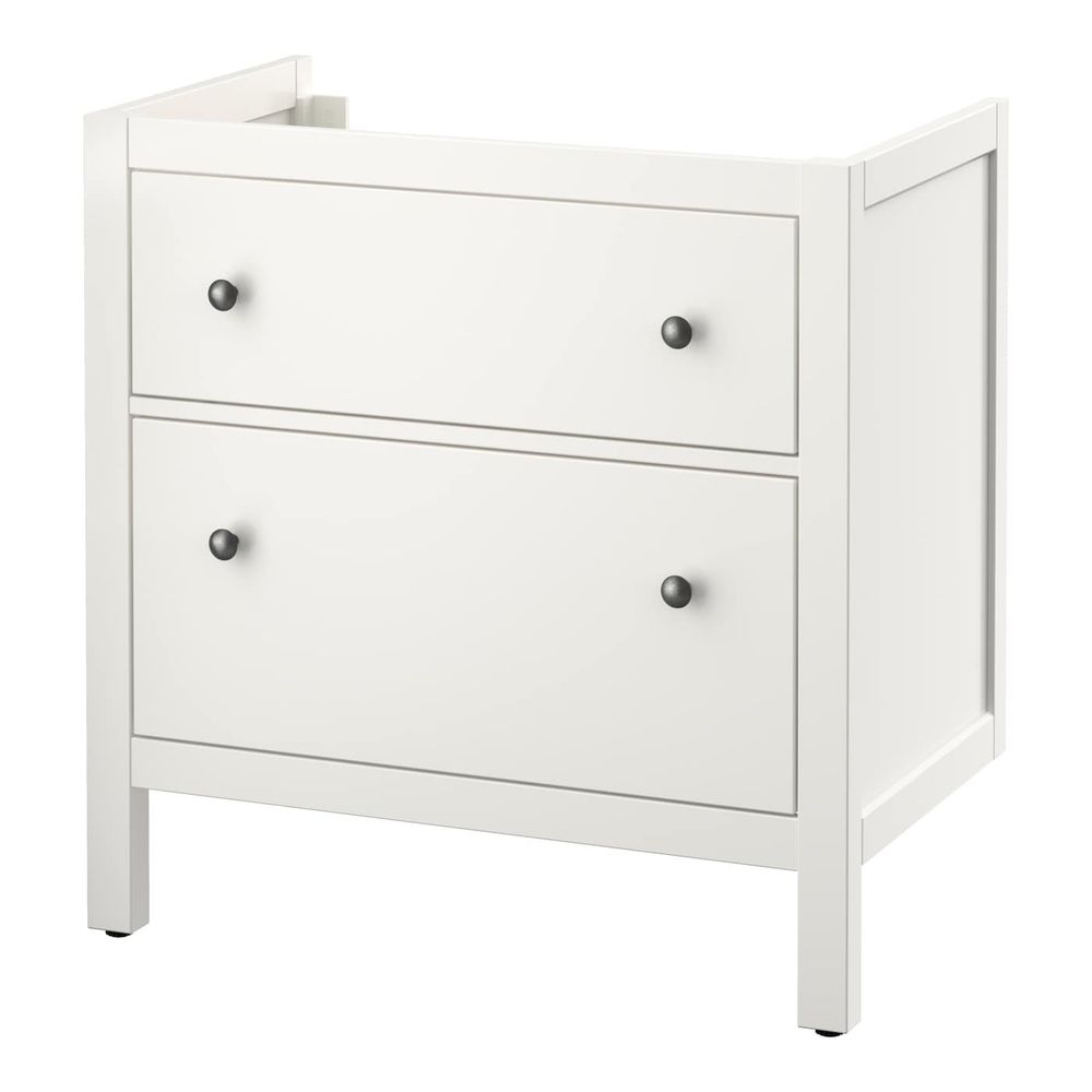 Шкаф для раковины с 2 ящ, белый 80x47x83 см IKEA HEMNES ХЕМНЭС 103.690.21 - фото 1