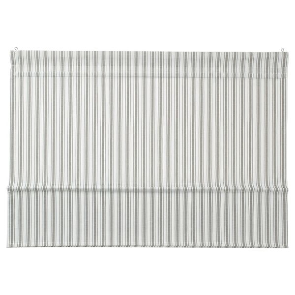 Римская штора, белый, зеленый/в полоску 120x160 см IKEA RINGBLOMMA РИНГБЛУММА 704.910.71 - фото 1