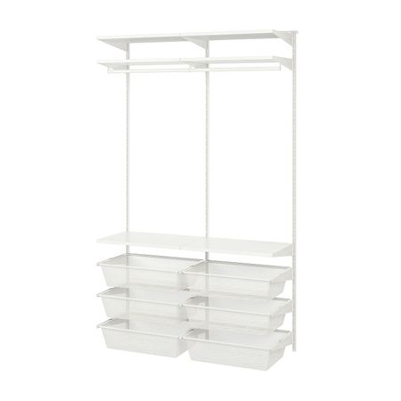 Гардероб, комбинация, белый 125x40x201 см IKEA BOAXEL БОАКСЕЛЬ 693.323.75