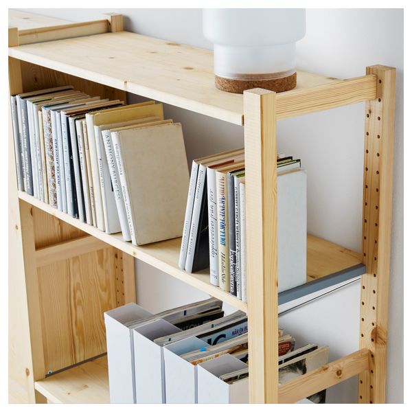 3 секции, полки/шкаф ИВАР, сосна (259x30x124 см) - фото 3