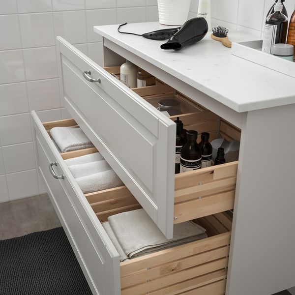 Шкаф для раковины с 2 ящиками, 102x49x60 cm IKEA TOLKEN ТОЛКЕН, GODMORGON ГОДМОРГОН 592.955.09 - фото 4