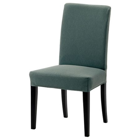 Стул ХЕНРИКСДАЛЬ, коричнево-чёрный, Финнста бирюзовый