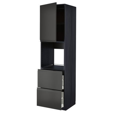 Высокий шкаф для духовки + дверцы, 2 форнтальных, 2 высоких ящик IKEA METOD МЕТОД, MAXIMERA МАКСИМЕРА 494.956.41