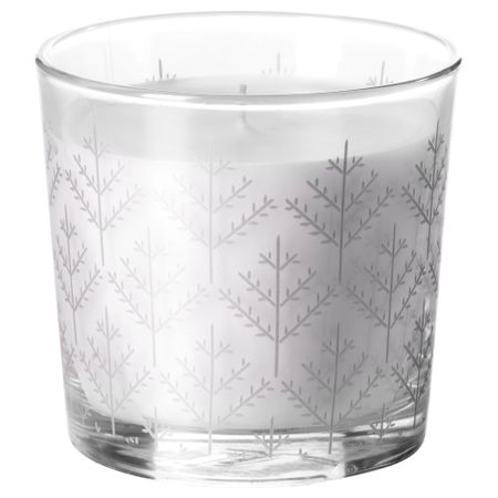 Ароматическая свеча в стакане ВИНТЕР 2016, Рождественская елка серебристый (9 см)